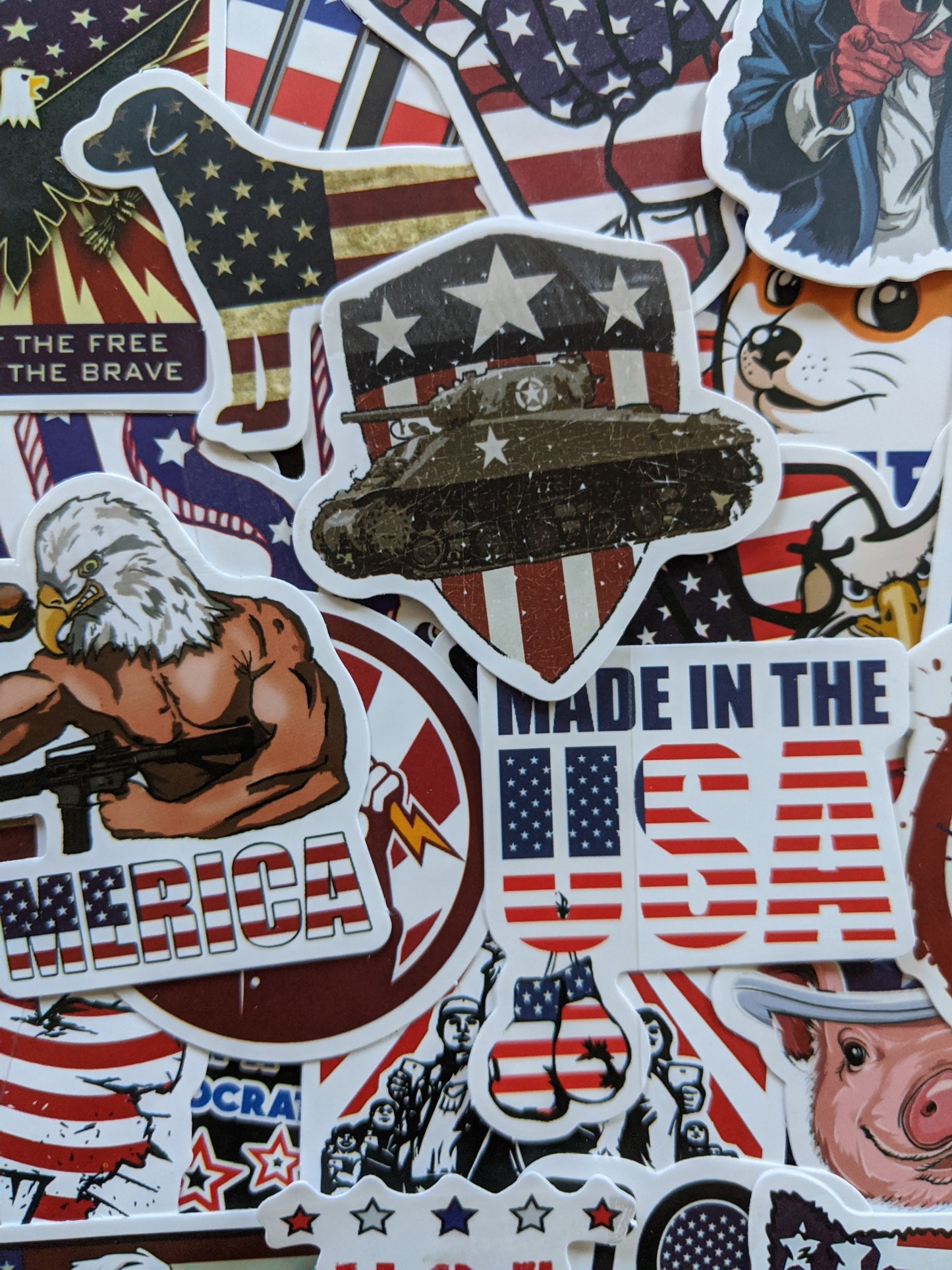 American Patriot Themed Stickers