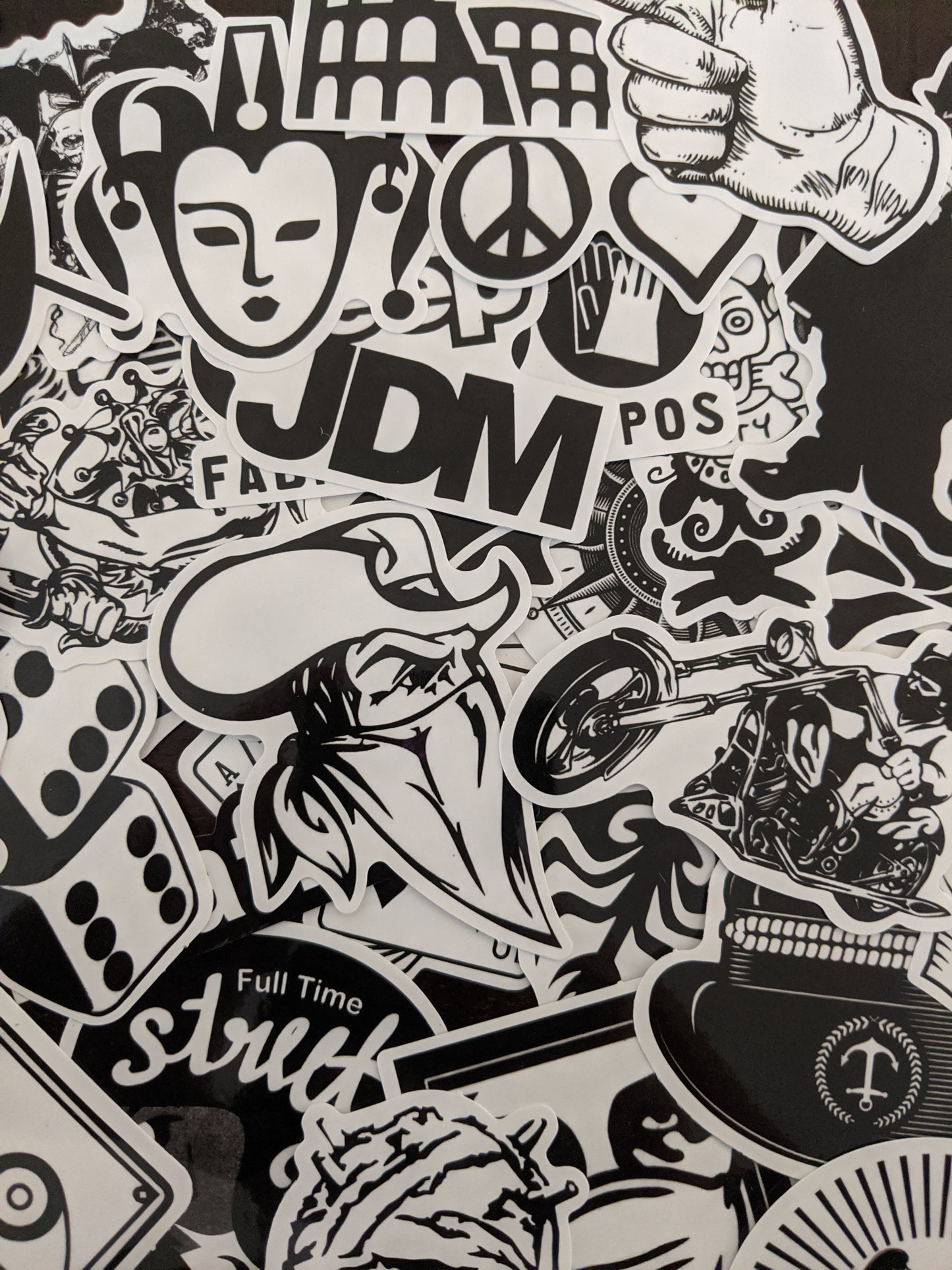 Black and White Random Stickers