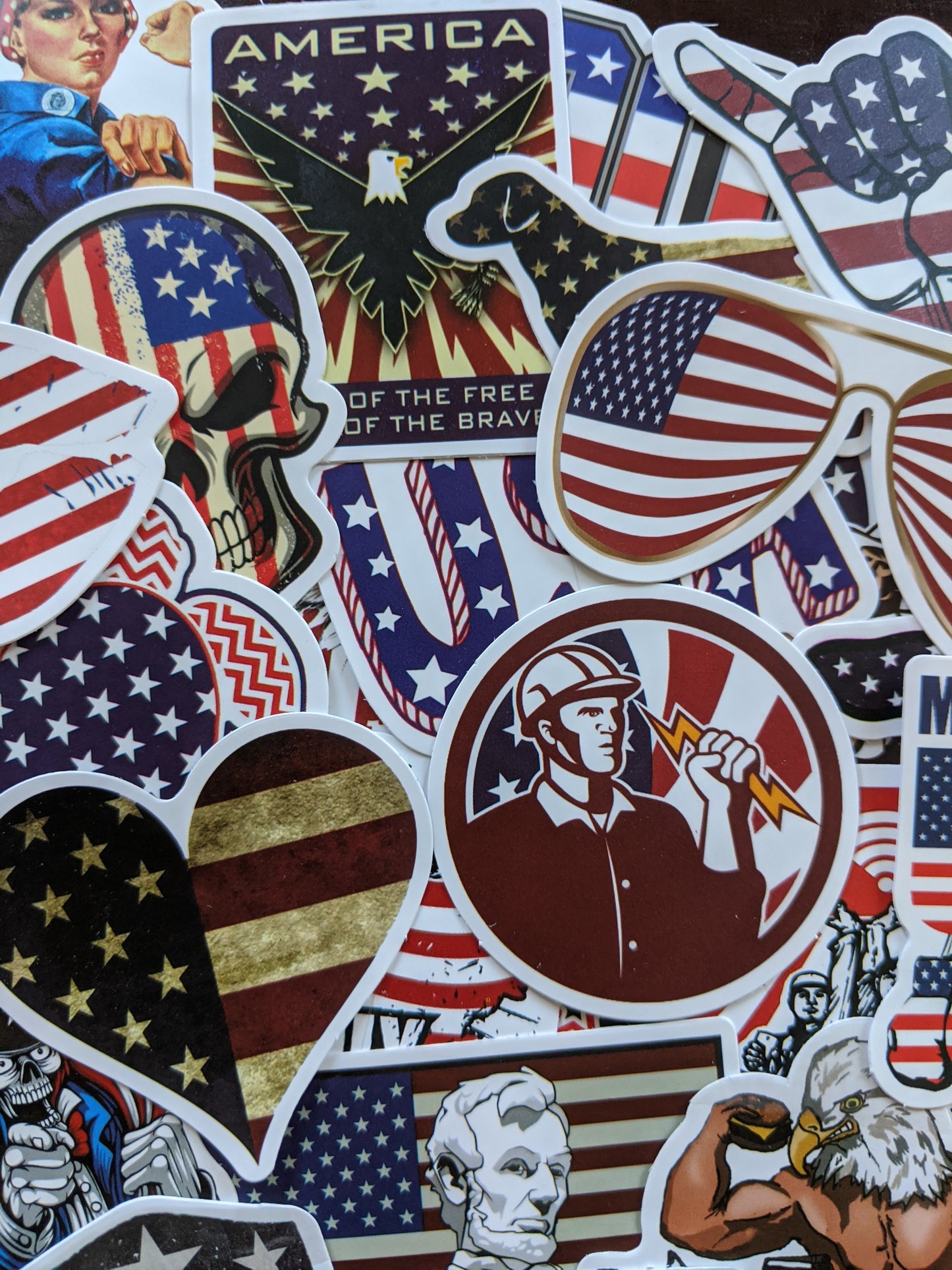 American Patriot Themed Stickers