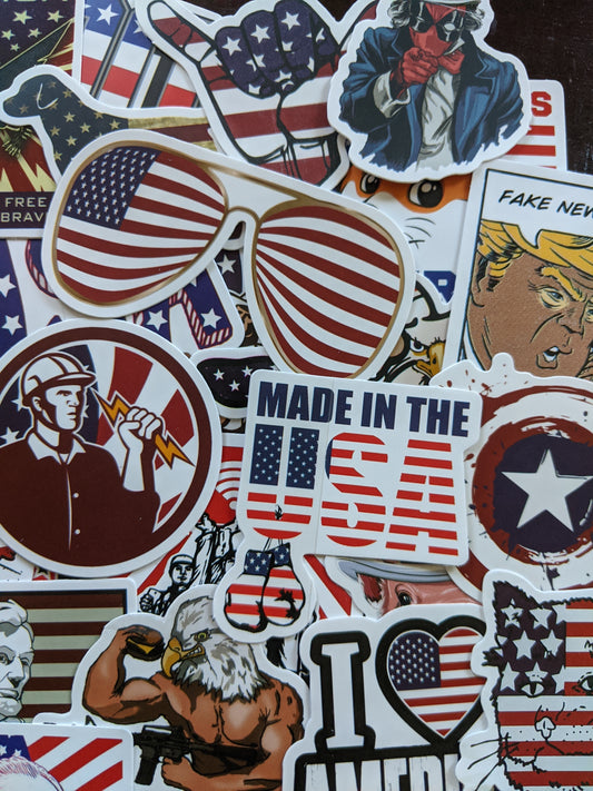 American Patriot Themed Stickers