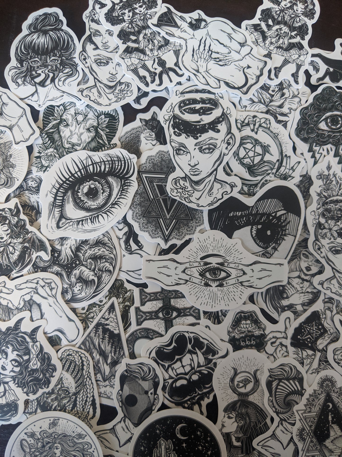 Black & White Devilish Girls Sticker Pack