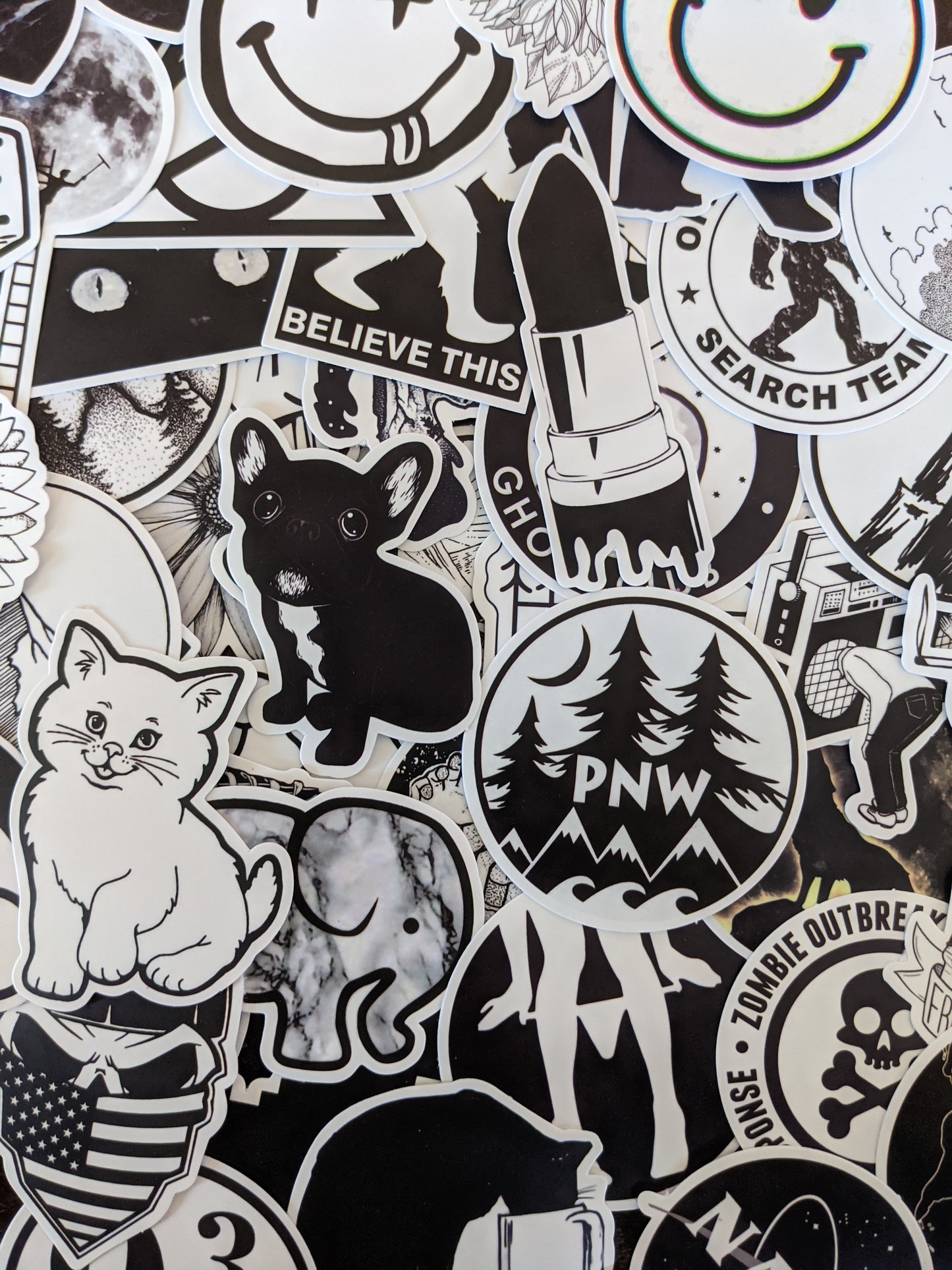 Black and White Random Stickers – Stickerload