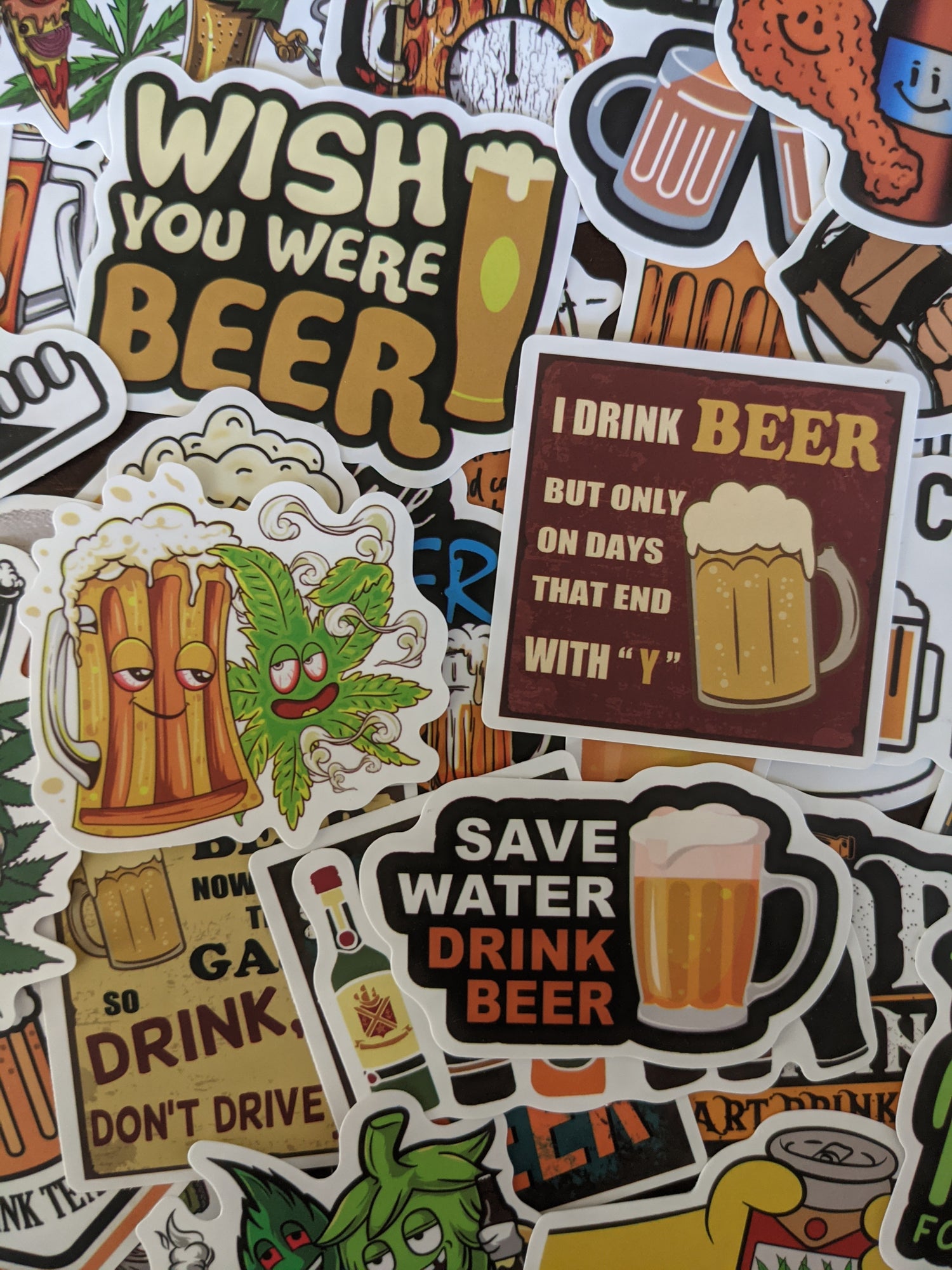 Wish You were Beer Sticker