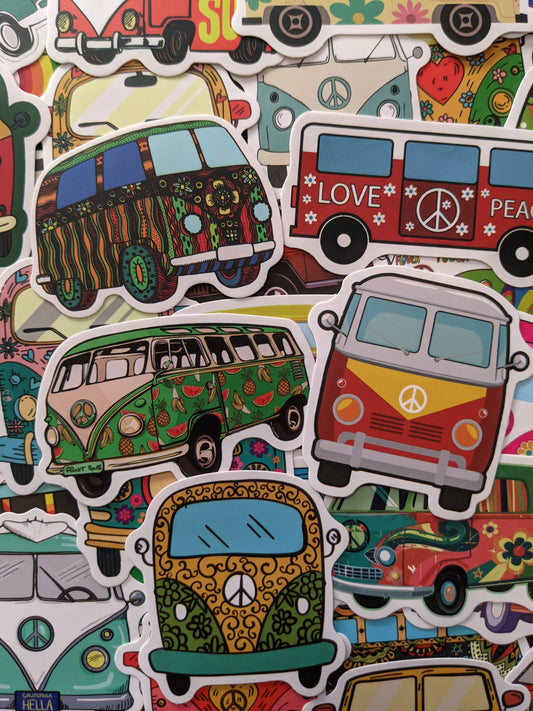 VW Bus Themed Stickers