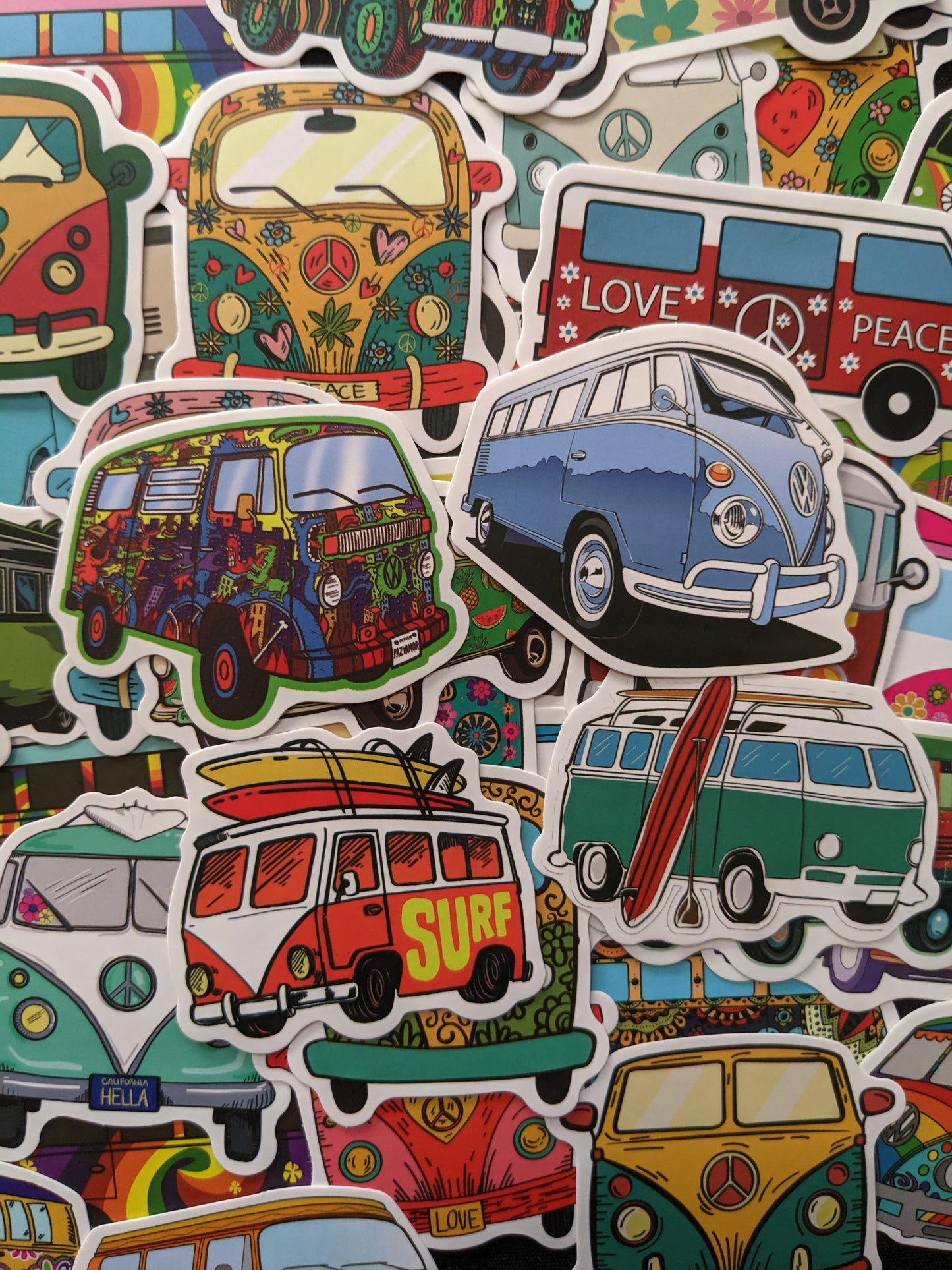 VW Bus Themed Stickers